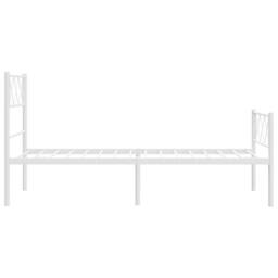 Berkfield Home Metal Bed Frame with Headboard & Footboard White 107x203 cm - thumbnail 6