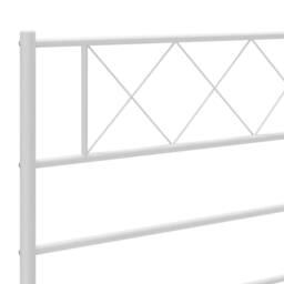 Berkfield Home Metal Bed Frame with Headboard & Footboard White 107x203 cm - thumbnail 8