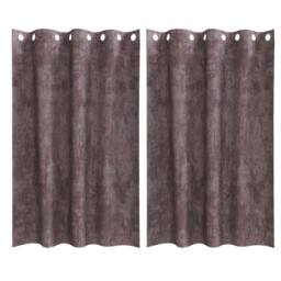 Berkfield Home Velvet Curtains 2 pcs with Eyelets Brown 175x140 cm