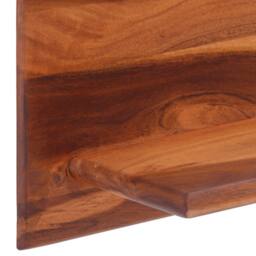 Berkfield Home Wall Shelves 2 pcs 112x20x26 cm Solid Wood Acacia in Brown - Size: 112 x 20 x 26 cm - thumbnail 5
