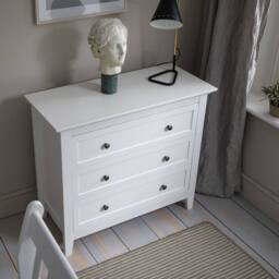 Nöa and Nani Karlstad Chest of Drawers 3 Drawer Wide in White - thumbnail 3