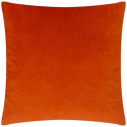 Paoletti Palm Grove Velvet Jacquard Fern Cushion in Burnt Orange - Size: 50 cm x 50 cm - thumbnail 3