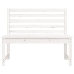 Berkfield Home Garden Bench White 109 cm Solid Wood Pine - thumbnail 4