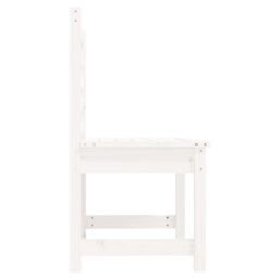 Berkfield Home Garden Bench White 109 cm Solid Wood Pine - thumbnail 5