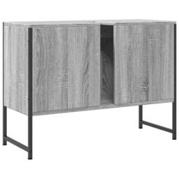 Berkfield Home Bathroom Sink Cabinet Grey Sonoma 80x33x60 cm Engineered Wood - Size: 80 x 33 x 60 cm - thumbnail 8
