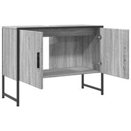 Berkfield Home Bathroom Sink Cabinet Grey Sonoma 80x33x60 cm Engineered Wood - Size: 80 x 33 x 60 cm - thumbnail 6
