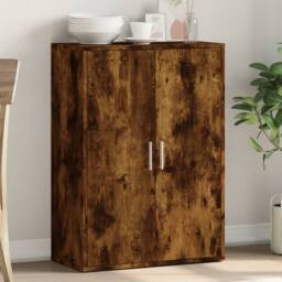 Berkfield Home Sideboard Smoked Oak 60x31x84 cm Engineered Wood in Brown - Size: 60 x 31 x 84 cm - thumbnail 2