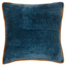 Wylder Tropics Georgia Printed Velvet Cushion in Blue - Size: 45 cm x 45 cm - thumbnail 2