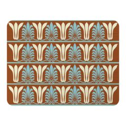 Benjamin Tate Design Egyptian Flower Ornament Pattern Blanket in Natural - Size: 120 cm x 150 cm - thumbnail 1