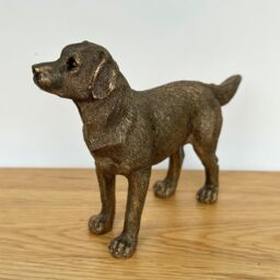 Animal Crackers Labrador Dog figurine, Leonardo Reflections Bronzed, Gift Boxed in Bronze - thumbnail 4