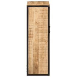 Berkfield Home Bathroom Cabinet 40x27x90 cm Solid Wood Mango & Iron in Brown - Size: 40 x 27 x 90 cm - thumbnail 4