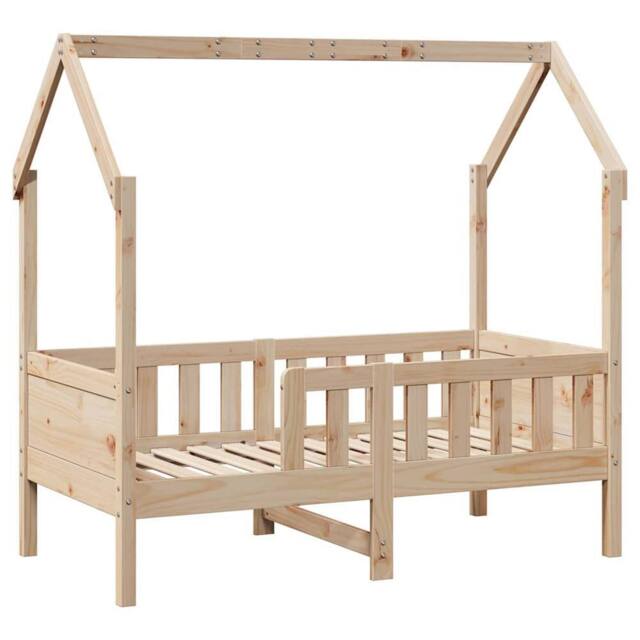 Berkfield Home Kids' House Bed Frame without Mattress 80x160 cm Pine in Light Tan - image 1