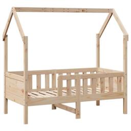 Berkfield Home Kids' House Bed Frame without Mattress 80x160 cm Pine in Light Tan - thumbnail 1