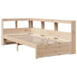 Berkfield Home Bookcase Bed without Mattress 75x190 cm Solid Wood Pine in Brown - thumbnail 4