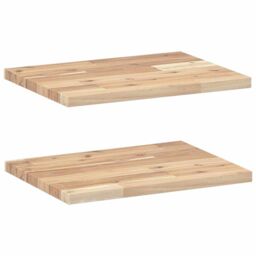 Berkfield Home Floating Shelves 2 pcs 40x30x2 cm Untreated Solid Wood Acacia in Brown - Size: 40 x 30 x 2 cm - thumbnail 2