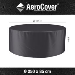 Ruma AeroCover Round Dining Set Waterproof Polyester Cover W250xD250xH85cm in Dark Grey - Size: 1 Pack - thumbnail 2