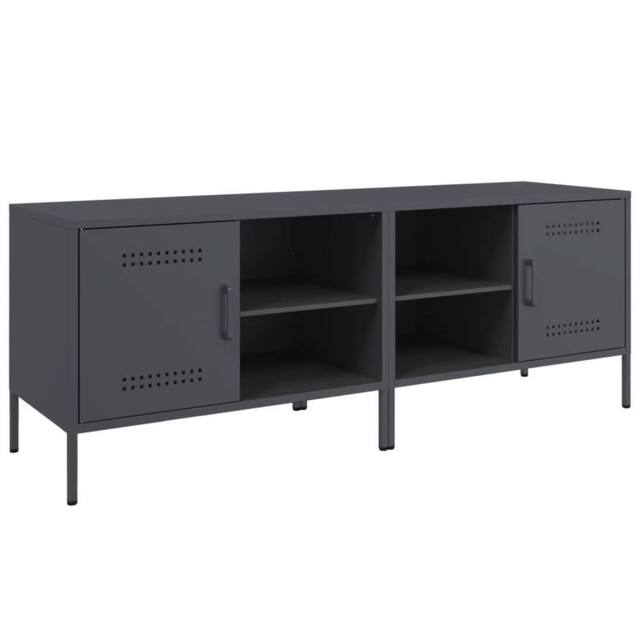 Berkfield Home TV Cabinets 2 pcs Anthracite 68x39x50.5 cm Steel in Dark Grey - image 1
