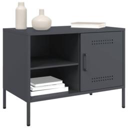 Berkfield Home TV Cabinets 2 pcs Anthracite 68x39x50.5 cm Steel in Dark Grey - thumbnail 4