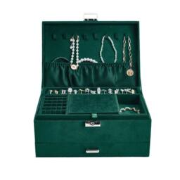 SPETLEK 3 Layer Large Jewelry Box in Green - thumbnail 3