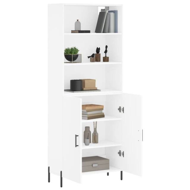 Berkfield Home Highboard White 69.5x34x180 cm Engineered Wood - image 1