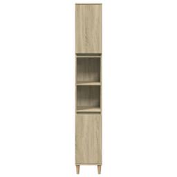 Berkfield Home Durable Bathroom Cabinet Sonoma Oak 30x30x190 cm Engineered Wood in Light Brown - Size: 30 x 30 x 190 cm - thumbnail 4