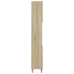 Berkfield Home Durable Bathroom Cabinet Sonoma Oak 30x30x190 cm Engineered Wood in Light Brown - Size: 30 x 30 x 190 cm - thumbnail 5