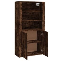 Berkfield Home Highboard Smoked Oak Engineered Wood in Brown - thumbnail 6