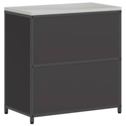Berkfield Home Kitchen Storage Cabinet with Shelf with Storage with Door Black Steel - thumbnail 9