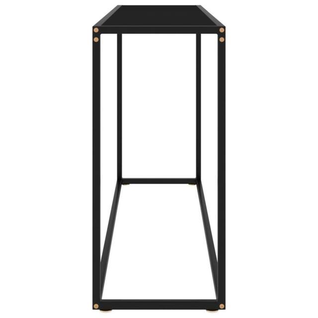 Berkfield Home Modern Console Table Black 120x35x75 cm Tempered Glass - Size: 120 x 35 x 75 cm - image 1