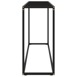 Berkfield Home Modern Console Table Black 120x35x75 cm Tempered Glass - Size: 120 x 35 x 75 cm - thumbnail 1