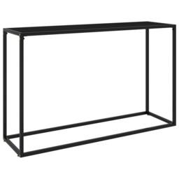 Berkfield Home Modern Console Table Black 120x35x75 cm Tempered Glass - Size: 120 x 35 x 75 cm - thumbnail 2