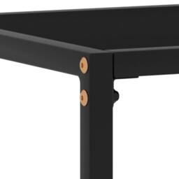 Berkfield Home Modern Console Table Black 120x35x75 cm Tempered Glass - Size: 120 x 35 x 75 cm - thumbnail 5