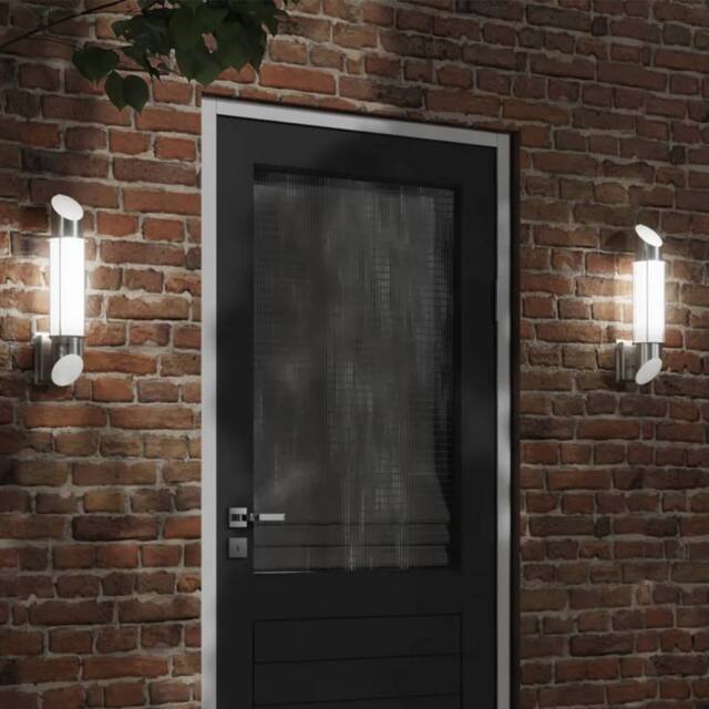 Berkfield Home Outdoor Wall Light Silver Stainless Steel - image 1