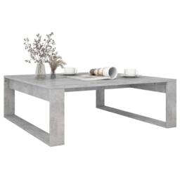 Berkfield Home Decorative Coffee Table Concrete Grey 100x100x35 cm Engineered Wood - Size: 100 x 100 x 35 cm - thumbnail 4