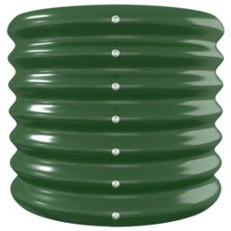 Berkfield Home Garden Raised Bed Powder-coated Steel 332x40x36 cm Green - Size: 332 x 40 x 36 cm - thumbnail 4