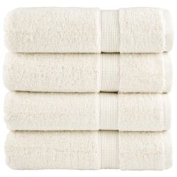 Berkfield Home Premium Bath Towels SOLUND 4 pcs 100x150 cm 600 gsm in Cream