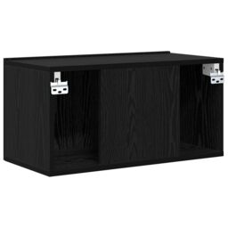 Berkfield Home TV Cabinet Set Black Oak Engineered wood Medium TV Cabinet - thumbnail 8