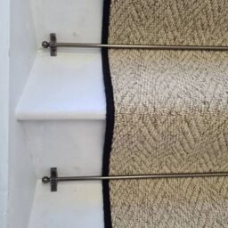 RainbowHome Herringbone Beige Biscotti Stair Runner With 100% Pure Wool Edge - Size: 70 cm x 700 cm - thumbnail 3