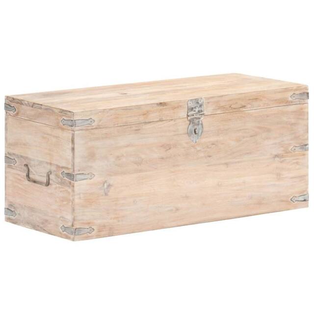 Berkfield Home Chest 90x40x40 cm Solid Acacia Wood in Brown - Size: 90 x 40 x 40 cm - image 1
