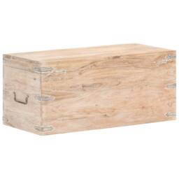 Berkfield Home Chest 90x40x40 cm Solid Acacia Wood in Brown - Size: 90 x 40 x 40 cm - thumbnail 5
