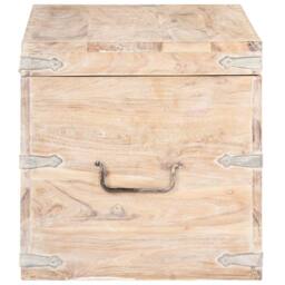 Berkfield Home Chest 90x40x40 cm Solid Acacia Wood in Brown - Size: 90 x 40 x 40 cm - thumbnail 4