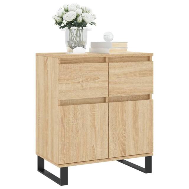 Berkfield Home Sideboard Sonoma Oak 60x35x70 cm Engineered Wood in Light Tan - Size: 60 x 35 x 70 cm - image 1