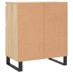 Berkfield Home Sideboard Sonoma Oak 60x35x70 cm Engineered Wood in Light Tan - Size: 60 x 35 x 70 cm - thumbnail 8
