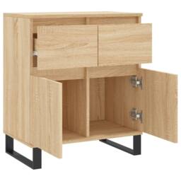 Berkfield Home Sideboard Sonoma Oak 60x35x70 cm Engineered Wood in Light Tan - Size: 60 x 35 x 70 cm - thumbnail 6
