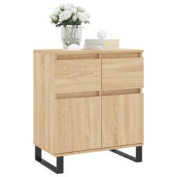 Berkfield Home Sideboard Sonoma Oak 60x35x70 cm Engineered Wood in Light Tan - Size: 60 x 35 x 70 cm - thumbnail 1