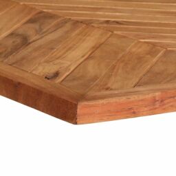Berkfield Home Dining Table 140x70x75 cm Solid Wood Acacia in Brown - Size: 140 x 70 x 75 cm - thumbnail 5