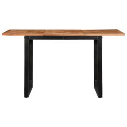 Berkfield Home Dining Table 140x70x75 cm Solid Wood Acacia in Brown - Size: 140 x 70 x 75 cm - thumbnail 2