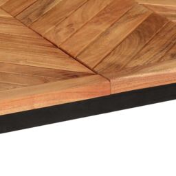 Berkfield Home Dining Table 140x70x75 cm Solid Wood Acacia in Brown - Size: 140 x 70 x 75 cm - thumbnail 6