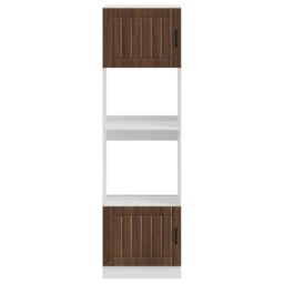 Berkfield Home Oven Cabinets 2 pcs Kalmar Brown Oak Engineered Wood - thumbnail 4