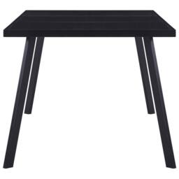 Berkfield Home Durable Dining Table Black 160x80x75 cm Tempered Glass - Size: 160 x 80 x 75 cm - thumbnail 1